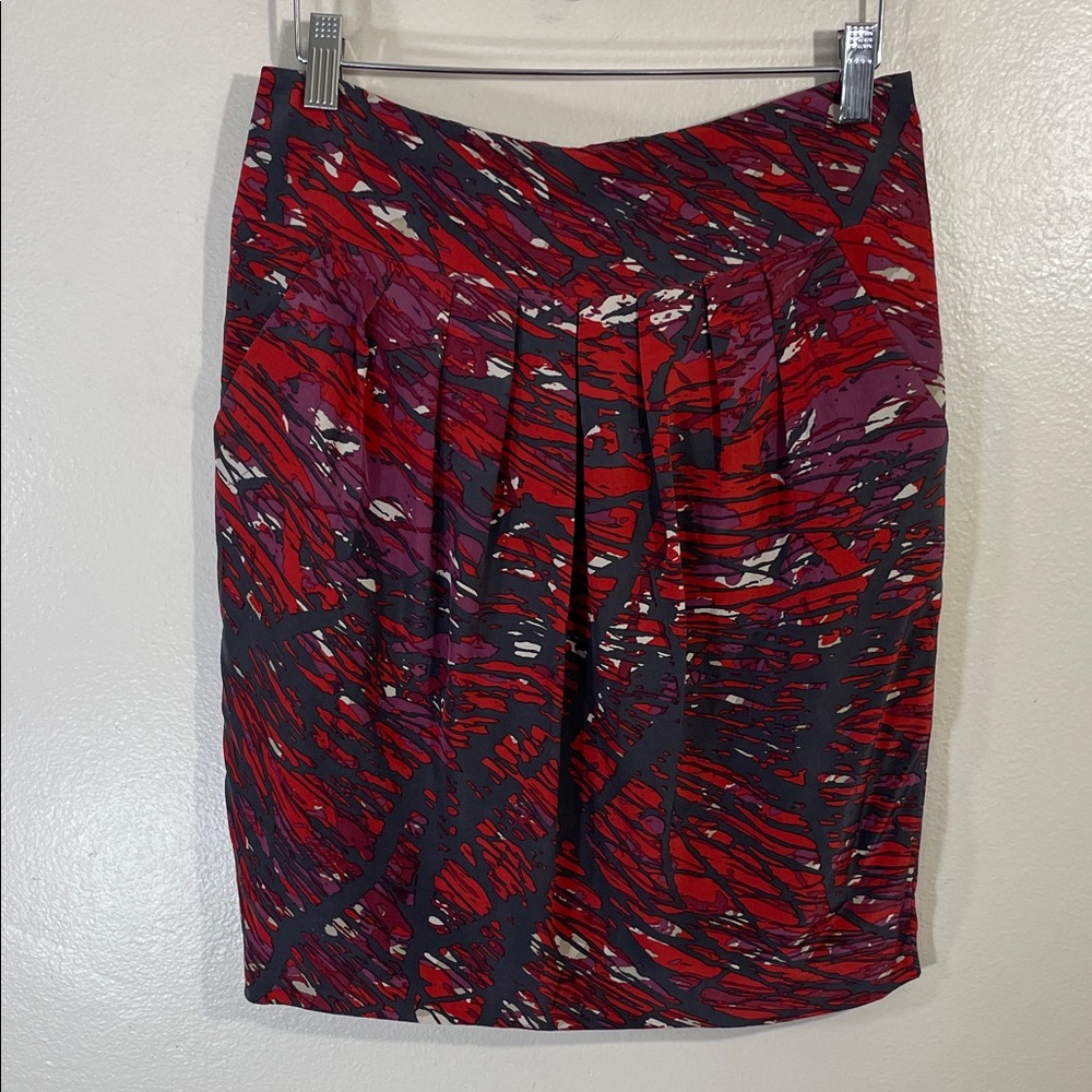 NWOT BCBGMaxAzria Silk Patterned Skirt